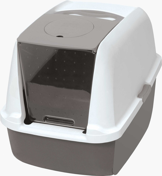 CATIT AIRSIFT CAT LITTER PAN, LARGE - GRAY WHITE