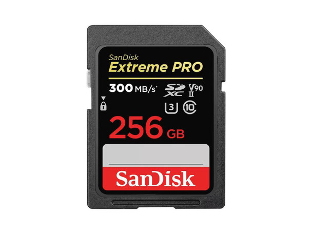 SanDisk Extreme PRO 256GB SDXC UHS-II Card - Up to 300MB/s Read and 300MB/s