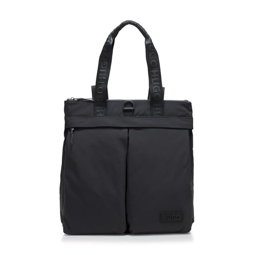 HUGO, TARIC NYLON BLEND TOTE CONVERTIBLE BACKPACK, 50551789001PCE-NEW - BLACK New