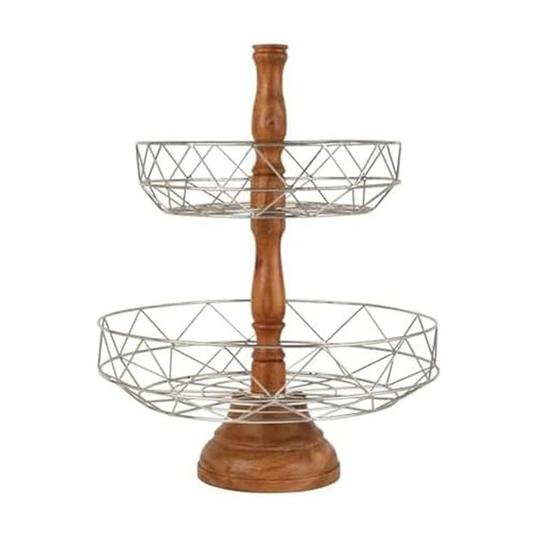 Gourmet Basics by Mikasa Sidney 2-Tier Fruit and Vegetable Storage Basket