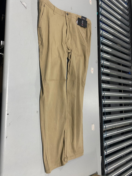 GALAXY BY HARVIC PANTS MEN'S 4 WAY STRETCH CASUAL - SIZE: MEN 36 X 31 - KHAKI New