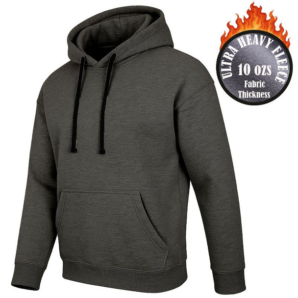 BLUE ICE PREMIUM CLOTHING MEN'S FLEECE-LINED PULLOVER HOODIE, SIZE XL - CHARCOAL