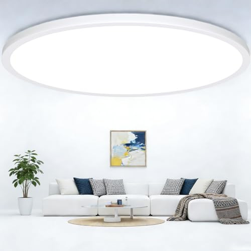 GOBRIGHT 20 INCH LED FLUSH MOUNT CEILING LIGHTS 35W 4200 LM LED - WHITE
