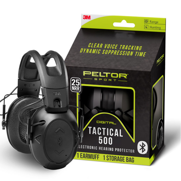 PEL TOR TACTICAL 500 HEARING PROTECTION EAR MUFFS 25 DB NOISE - BLACK