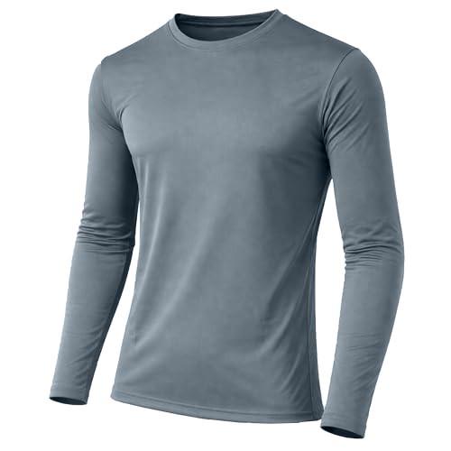 Galaxy by Harvice Men's Long Sleeve Moisture-Wicking Performance Crew Neck Tee New
