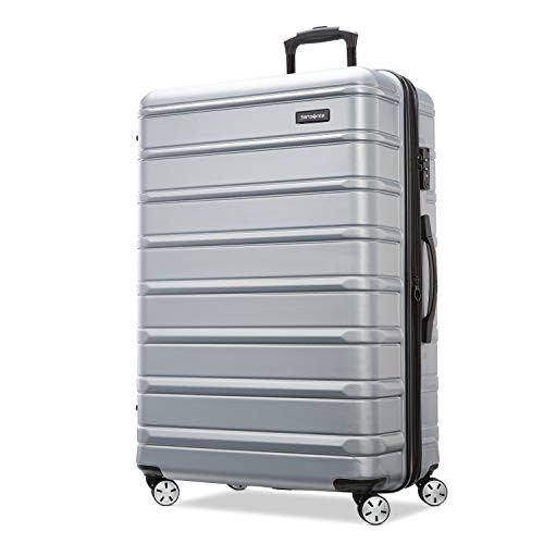 SAMSOMITE OMNI 2 28" LARGE CHECKED HARDSIDE LUGGAGE 138454 - ARTIC SILVER New