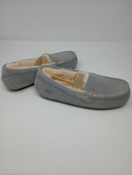 UGG WOMEN'S ANSLEY SLIPPER - SIZE: WOMEN 8 (AU/UK W6) (EU W39) - LIGHT GRAY