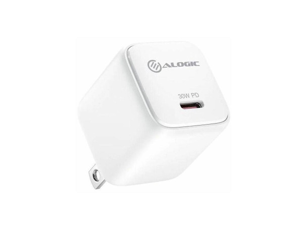 Alogic 30W Rapid Power Mini GaN Charger - 30 W - 120 V AC, 230 V AC Input - 5 V