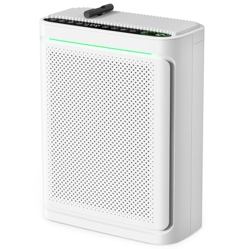VOOPNU Air Purifiers For Home Cover Area Up to 2152 Sq.Ft DH-JHD08 - White