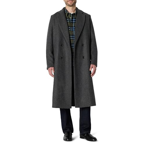 AMAZON ESSENTIALS MEN'S RELAXED FIT DOUBLE BREASTED WOOL BLEND - SIZE: M New