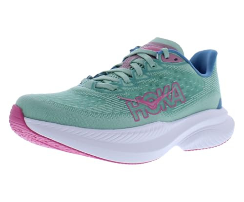 HOKA WOMENS MACH 6 - SIZE: WOMEN 6.5 (AU/UK W5) - JADEITE / ALPINE BLUE