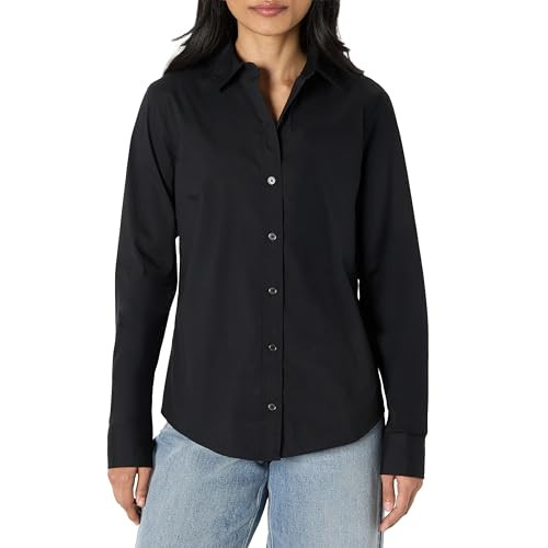 AEWM63583F25 AMAZON ESSENTIALS WOMEN'S REGULAR-FIT SIZE L - BLACK New