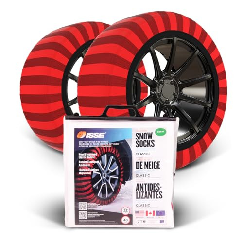 ISSE CLASSIC SNOW SOCKS FOR TIRES SIZE 62 USC60062 RED New