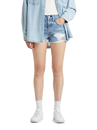 563270321 Levi's Women's 501 Original Shorts QUIET RIOT 33 New