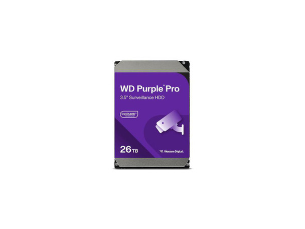 WD Purple Pro 26TB 3.5" Surveillance Internal Hard Drive HDD - SATA 6 Gb/s - 512