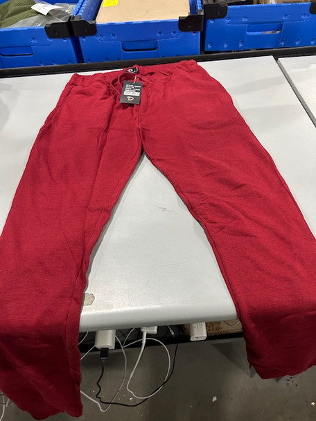 DAILY THREADS MEN'S FRENCH TERRY CASUAL JOGGER SWEATPANTS SIZE: MEN M - RED New