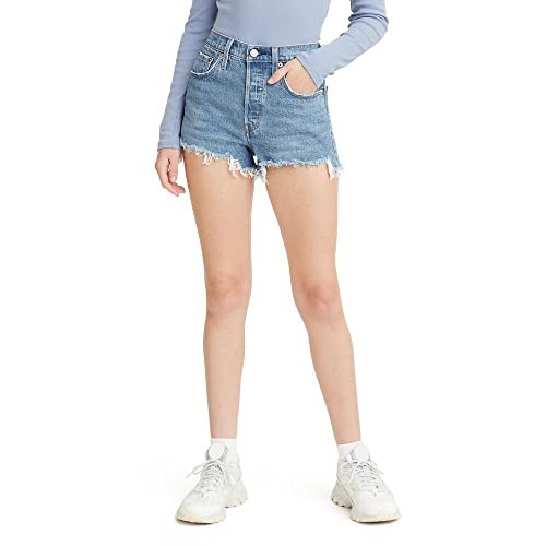 563270251 - Levis Women's 501 Original Shorts, Size 32, Jazz Solo/Medium Indigo New