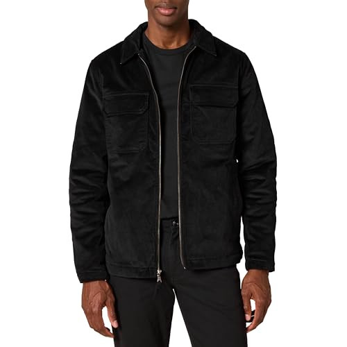 AMAZON ESSENTIALS MEN'S CORDUROY WORK JACKET SIZE: MEN XS COLOR: BLACK New