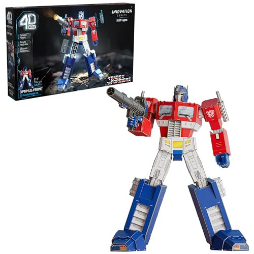 4D BUILD TRANSFORMERS OPTIMUS PRIME 3D MODEL,LED LIGHTS, 321 PIECES - MULTICOLOR New