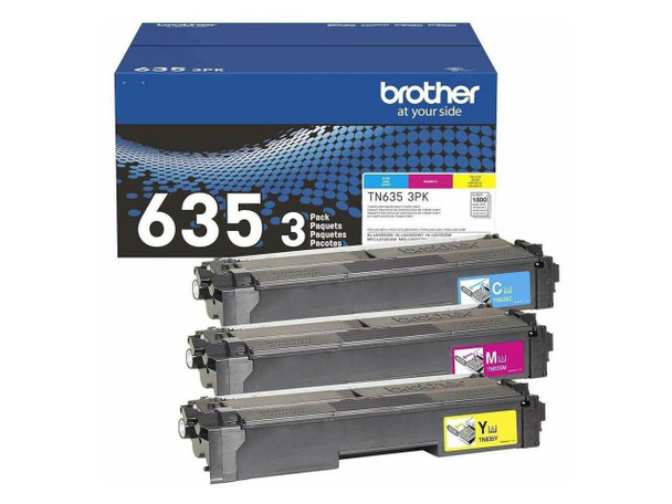 Brother TN6353PK 3PK Standard Yield Cyan, Magenta, and Yellow Toner Cartridges