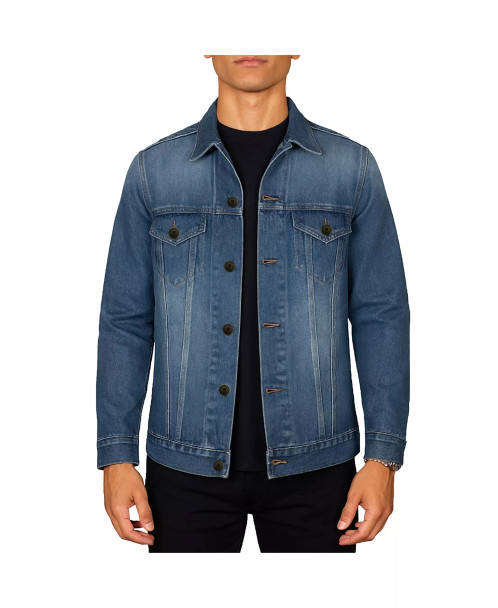 BLU ROCK MEN'S REGULAR-FIT CLASSIC DENIM JACKET - SIZE: MEN XL - DARK WASH New