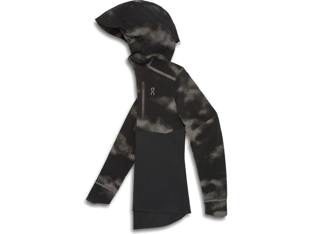 ON WOMEN'S WEATHER JACKET LUMOS - SIZE: WOMEN L - BLACK/GRAY New