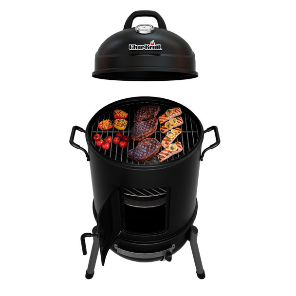 CHARBROIL CHAR-BROIL BULLET CHARCOAL SMOKER 16" - 18202075, BLACK