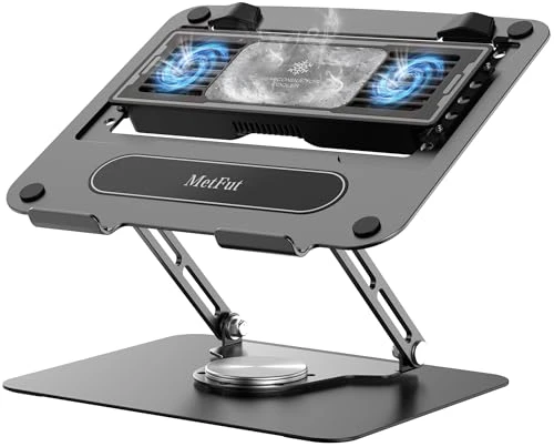 METFUT LAPTOP COOLING PAD WITH DETACHABLE FAN & COOLER CHANGE HEIGHT ANGLE BLACK