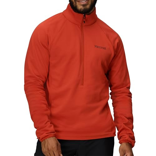 MARMOT MEN'S LECONTE FLEECE 1/2 ZIP PULLOVER JACKET, SIZE 2XL - SUMAC New
