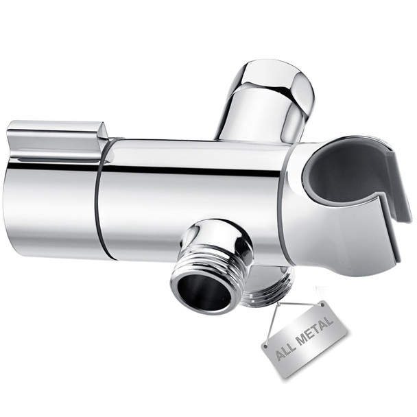 UVISH PRESSURE ALL METAL 3 WAY SHOWER DIVERTER VALVE WITH HAND HOLDER - CHROME