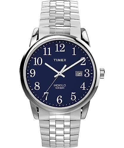 Timex TW2V40200 Easy Reader Men's Watch with Blue Accents
