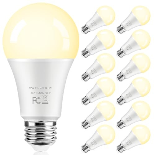 TOBUSA LED Light Bulbs 100watt Equivalent 1400LM Bright A19 Warm White 12 Pack New