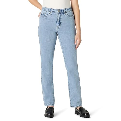AMAZON ESSENTIALS WOMEN'S MEDIUM STRETCH - SIZE: 12 - ICED BLUE LIGHT WASH New