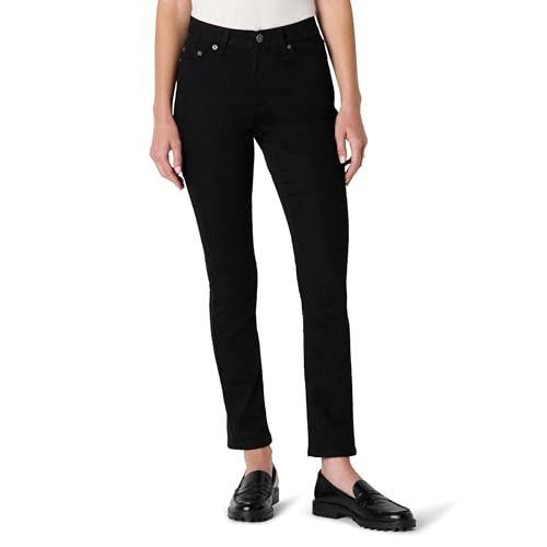 AMAZON ESSENTIALS WOMEN'S MEDIUM STRETCH SLIM FIT JEANS SIZE 14 BLACK New