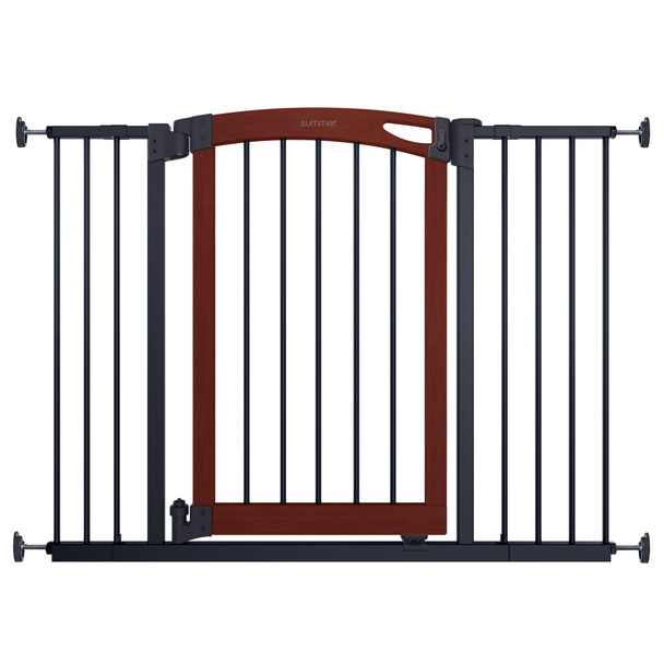 SUMMER INFANT ESSEX CRAFT SAFETY GATE - CHERRY & CHARCOAL GRAY