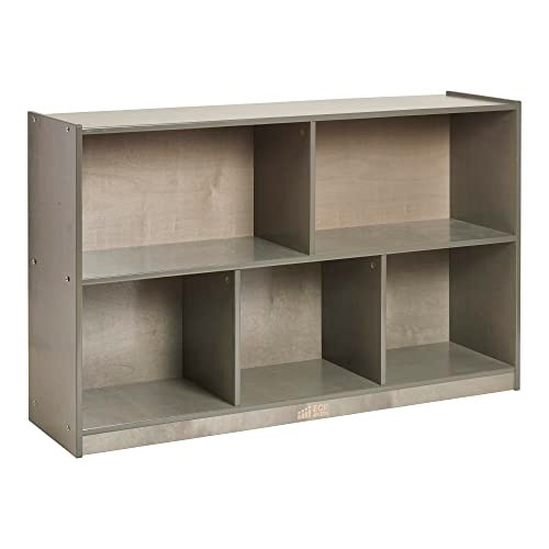ECR4KIDS 5-COMPARTMENT MOBILE STORAGE CABINET, ELR-0420-GW - GREY WASH