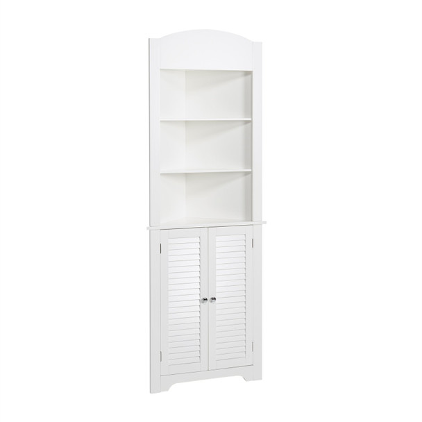 RIVERRIDGE ELLSWORTH COLLECTION TALL CORNER CABINET 06-027 - WHITE