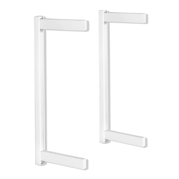 DELTA 2-TIER PREMIUM FLOATING WALL SHELF BRACKET HARDWARE KIT - WHITE