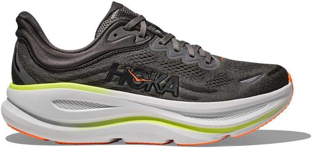 HOKA BONDI 9 - SIZE: MEN 9.5 - ASPHALT GRAY/GRAVEL/BLACK