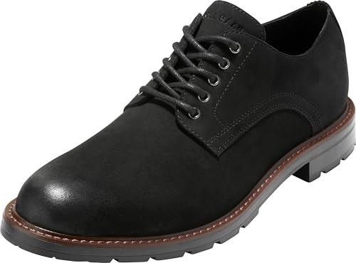 C41614 COLE HAAN MEN'S CHAMBERLIN GRAND PLAIN TOE BLACK NUBUCK SIZE 11