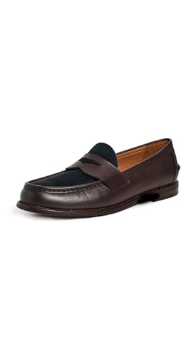 POLO RALPH LAUREN MEN'S PLAID PENNY LOAFERS DARK BROWN/BLACKWATCH SIZE 13