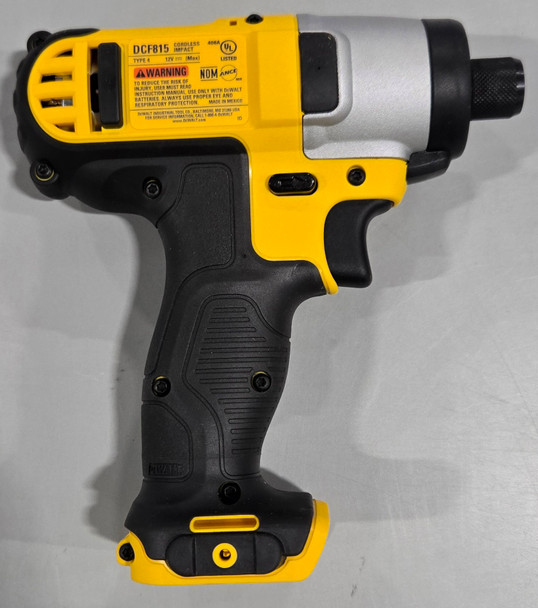 DEWALT 12V MAX 1/4" CORDLESS IMPACT DRIVER TOOL ONLY - YELLOW