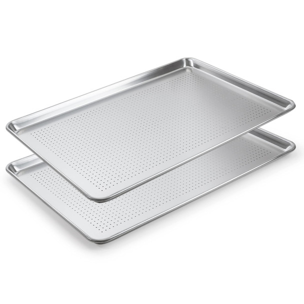 GERNERIC FULL SIZE PERFORATED BUN PAN SILVER