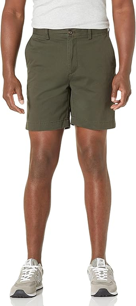 AMAZON ESSENTIALS MEN'S SLIM-FIT 7" SHORT - SIZE: MEN 32 - OLIVE New