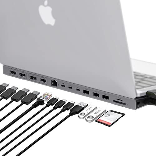 HYPERDRIVE MULTI-DISPLAY DOCKING STATION FORM-FITTING DESIGN FOR 13-14" MACBOOK