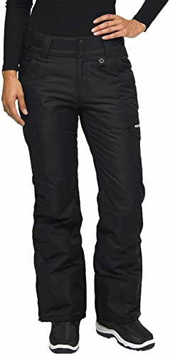 1830-00 ARCTIX WOMENS SNOW SPORTS INSULATED CARGO PANTS SMALL BLACK New