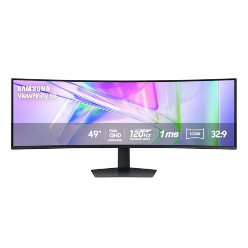 SAMSUNG 49” BUSINESS CURVED ULTRAWIDE DUAL QHD COMPUTER MONITOR LS49C954UANXZA