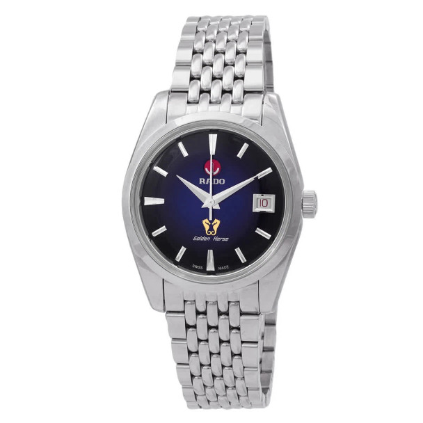 RADO GOLDEN HORSE AUTOMATIC BLUE DIAL WATCH VINTAGE 1957 HOMAGE - SILVER/BLUE