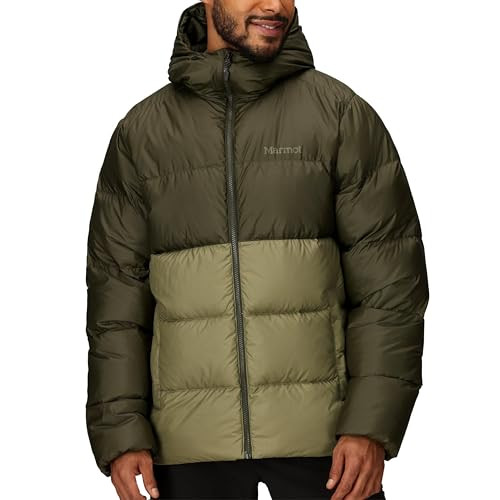 MARMOT MEN'S GUIDES DOWN HOODY - SIZE: MEN S - ROSIN GREEN/OLIVE GROVE