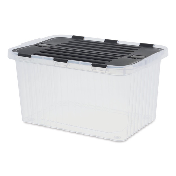SUPERIO 26L Hinged Lid Storage Box, 1093 - WHITE